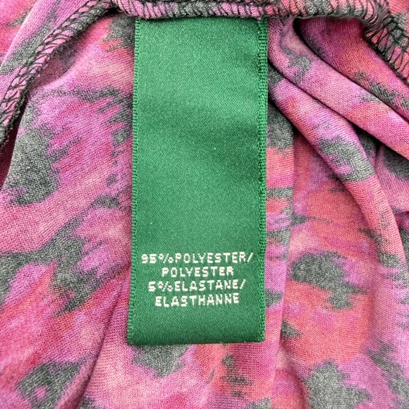 Lauren Ralph Lauren Geometric Knot Front V-Neck Jersey Dress 14W Mob Wife Modern - Picture 6 of 7